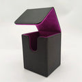 Card Deck Box,Card Deck Case Holds 100+ Sleeved Cards, PU Leather Card Storage Box For TCG game trading cards.