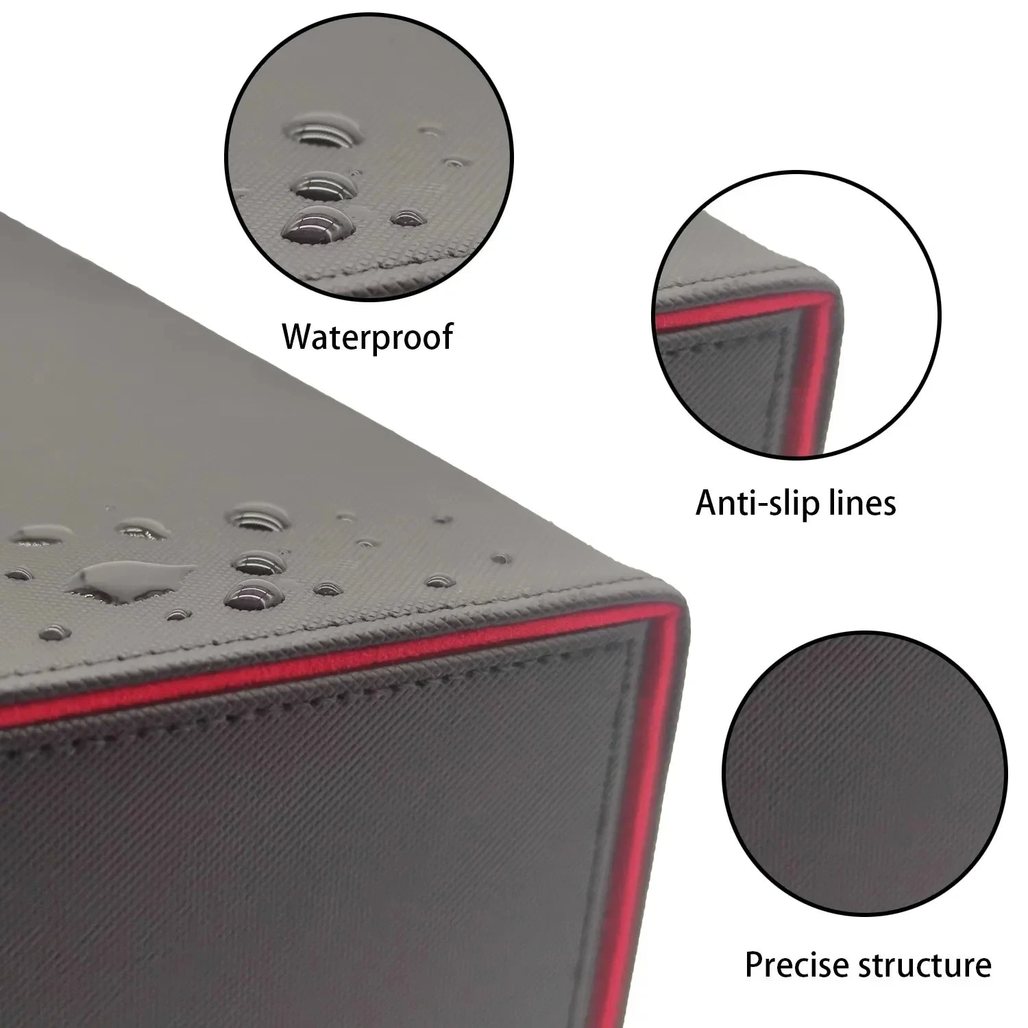 Card Deck Box,Card Deck Case Holds 100+ Sleeved Cards, PU Leather Card Storage Box For TCG game trading cards.